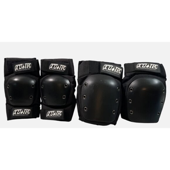 Pro-Tec Knee & Elbow Pads Set Small Black Skate Protective Gear Scooter - Picture 2 of 6